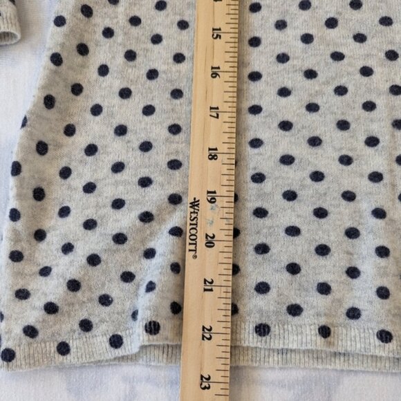 Club Monaco cream and black polka dot wool sweater women's Large - Picture 8 of 8
